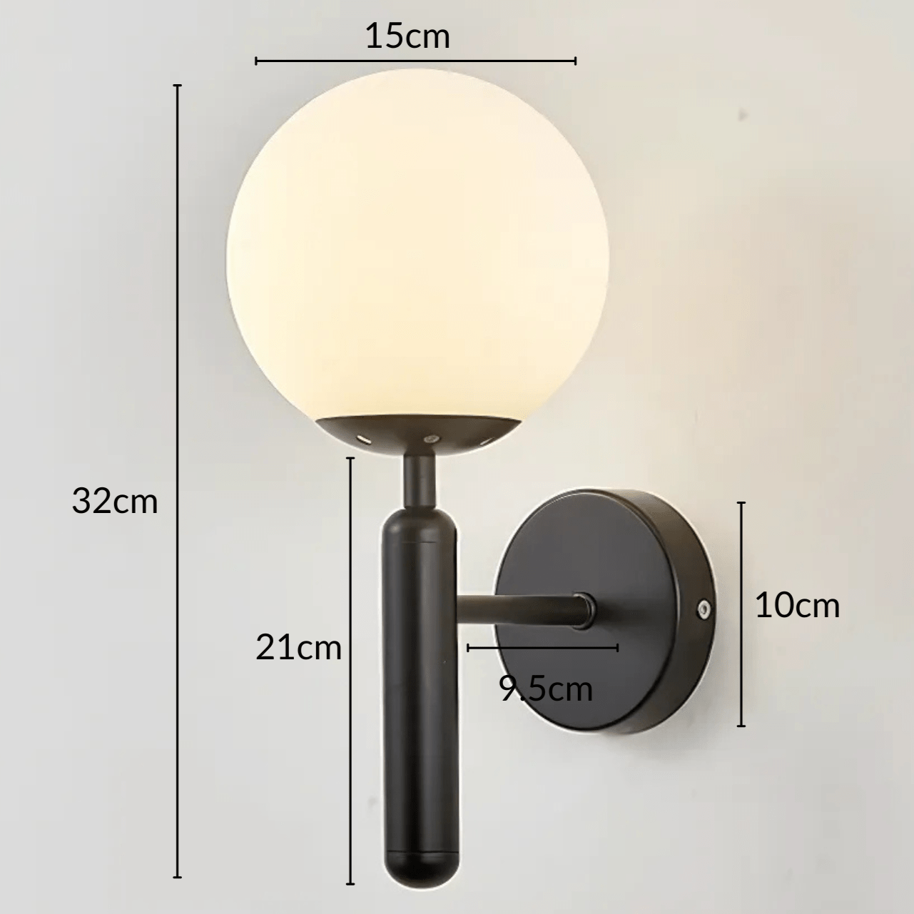 Bauer Black Wall Light - Tabby Lighting