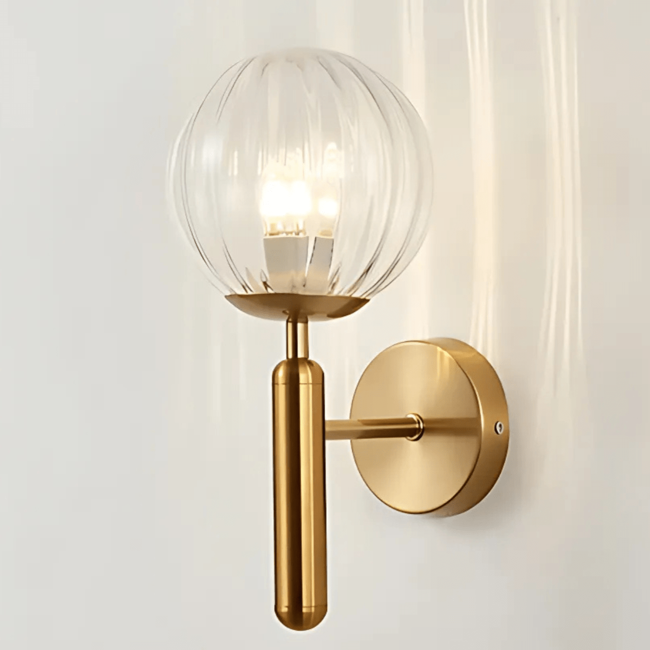 Bauer Brass Wall Light - Tabby Lighting