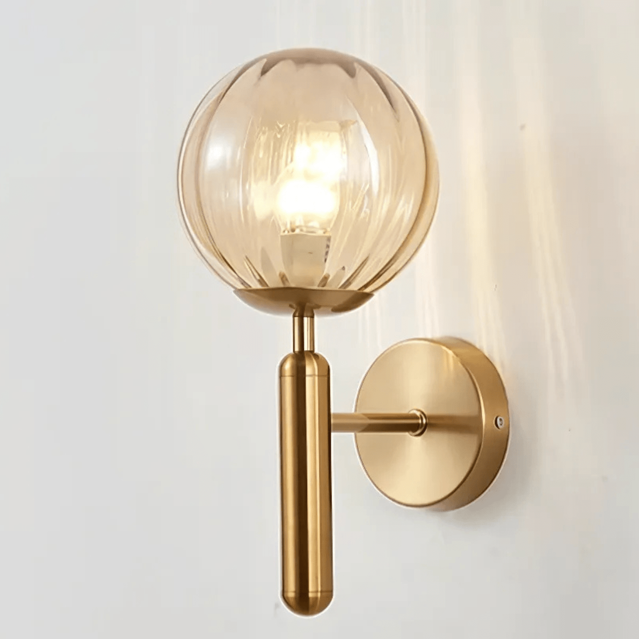 Bauer Brass Wall Light - Tabby Lighting