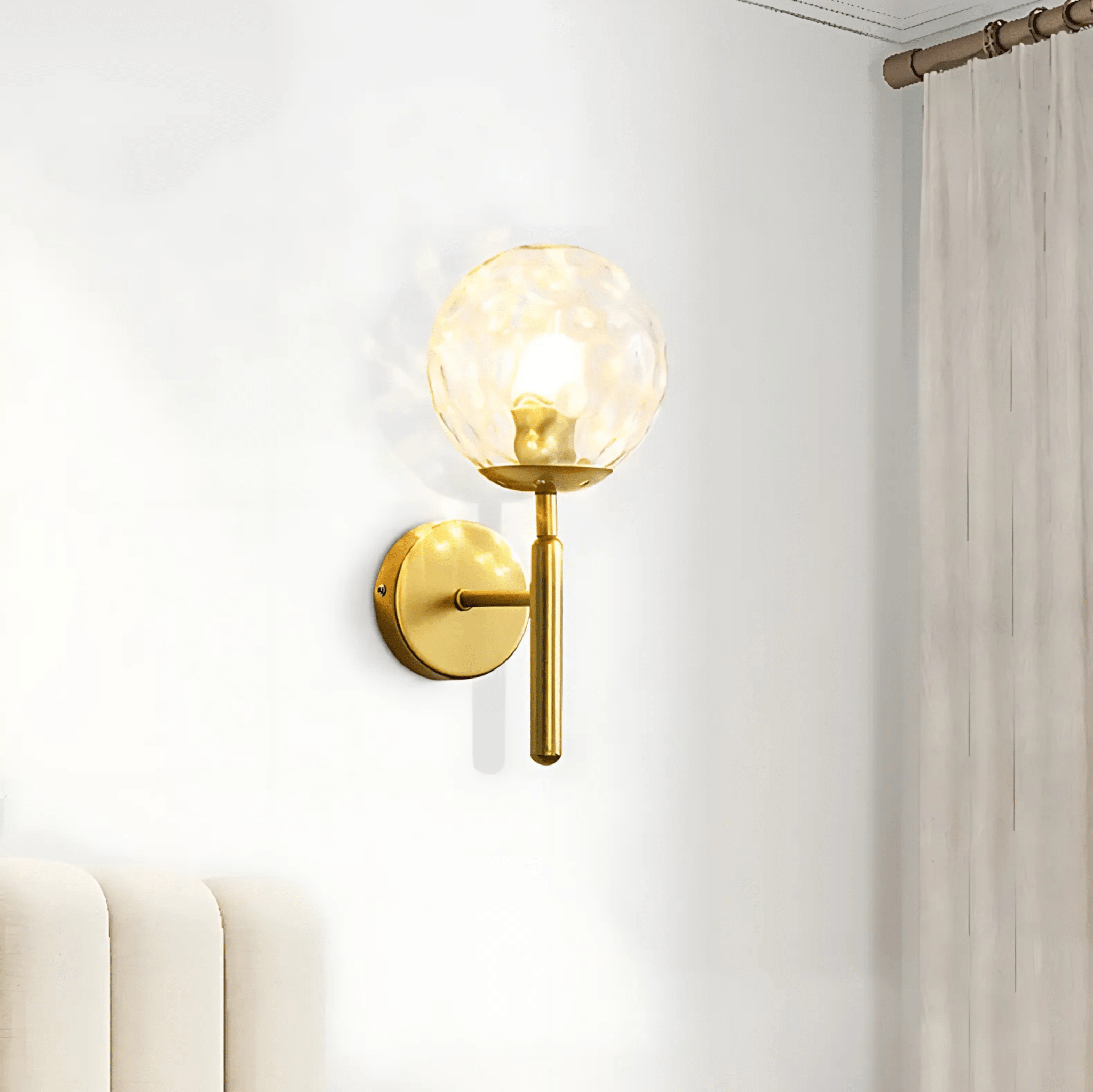 Bauer Brass Wall Light - Tabby Lighting