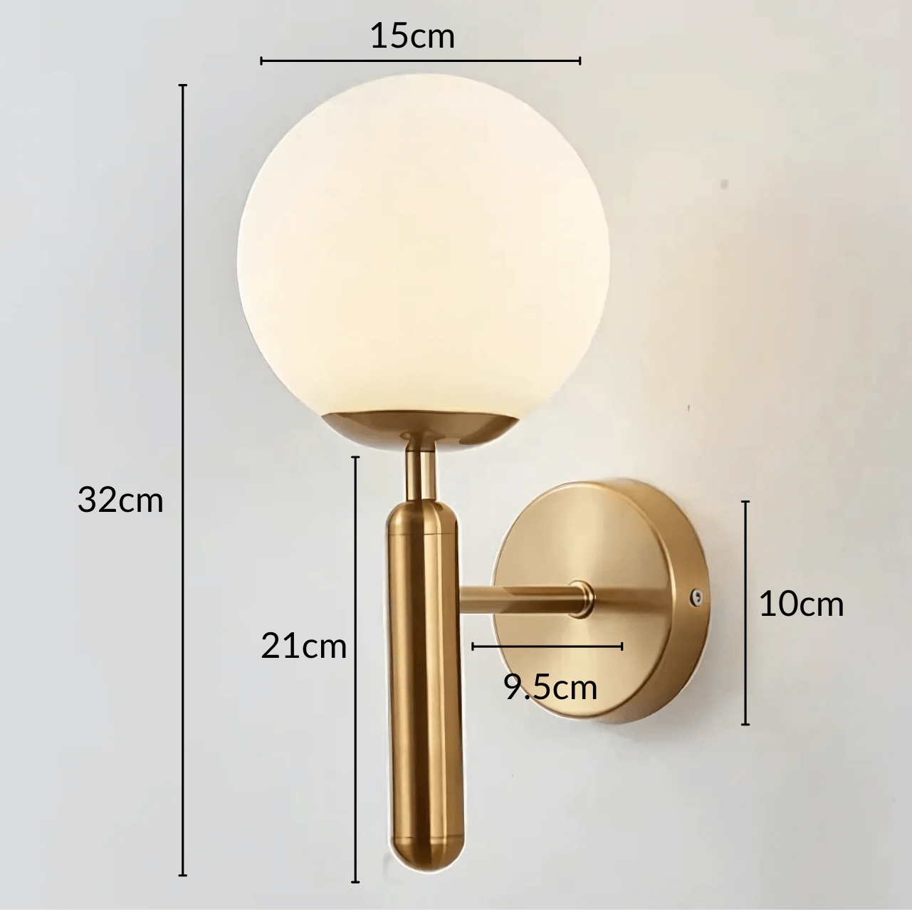 Bauer Brass Wall Light - Tabby Lighting
