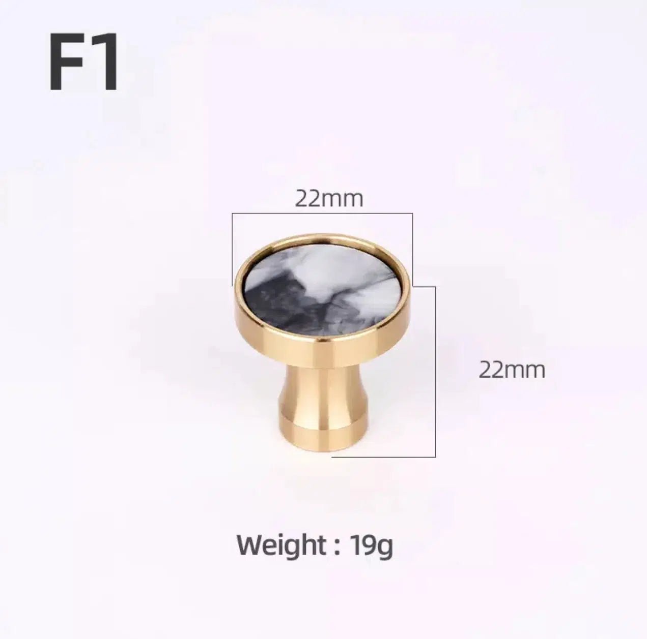 Brass and Stone Handles - Tabby Lighting