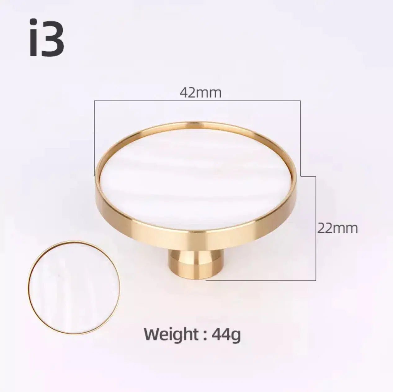 Brass and Stone Handles - Tabby Lighting