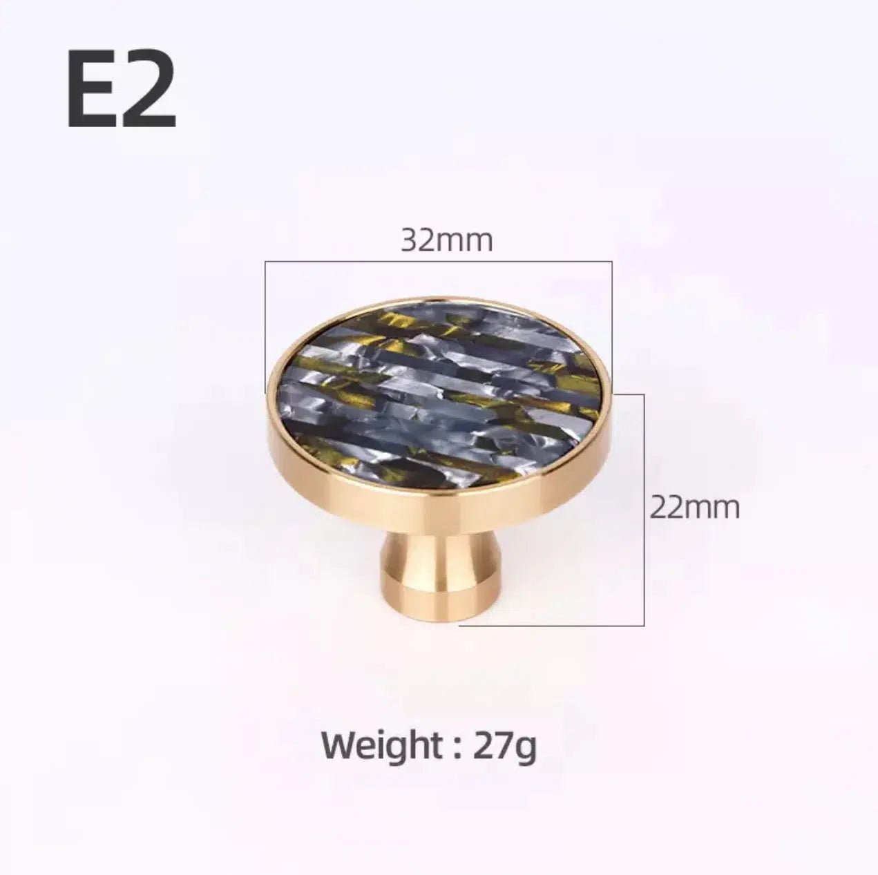 Brass and Stone Handles - Tabby Lighting