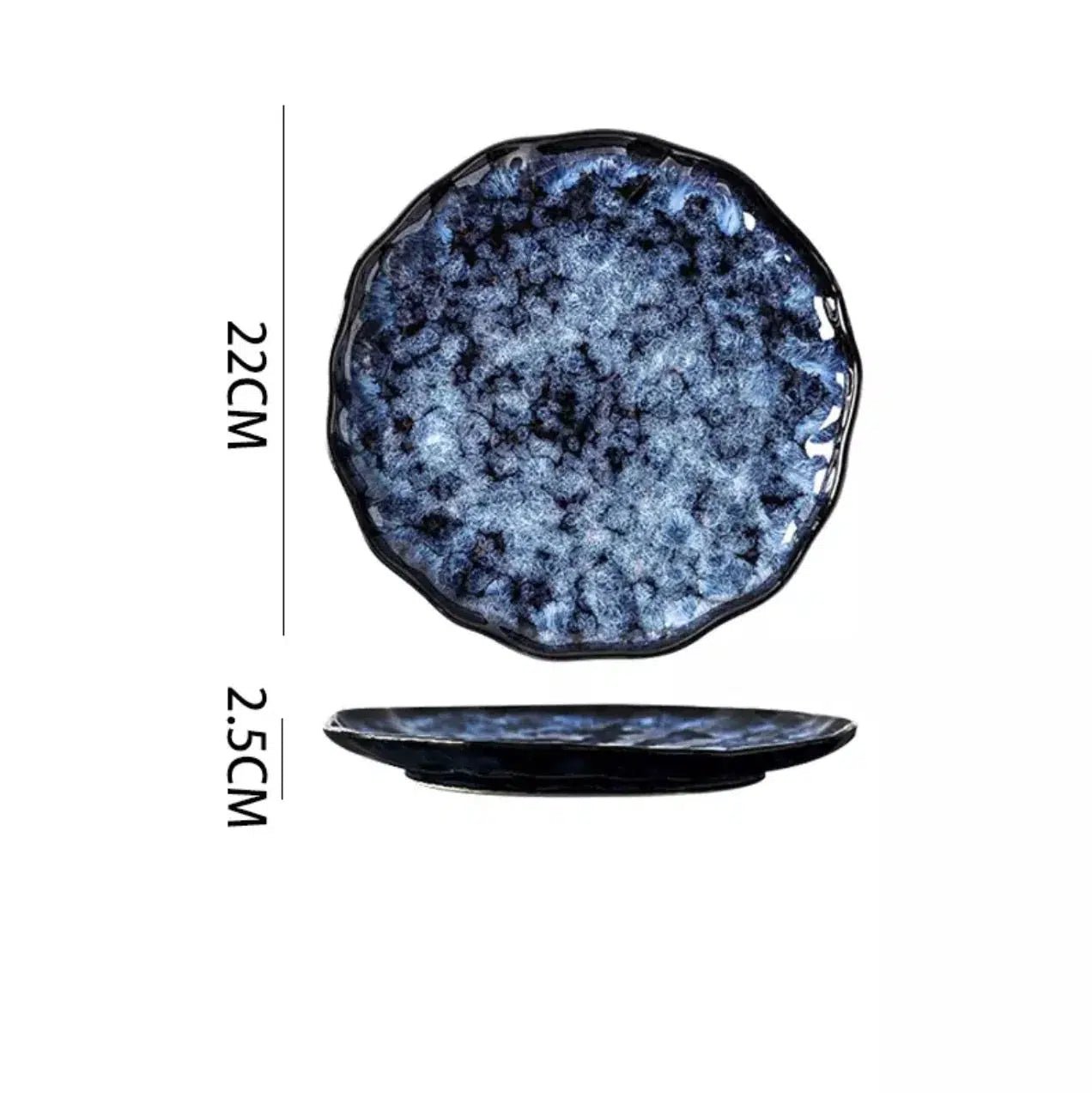 Cat Blue Japanese style Tableware - Tabby Lighting