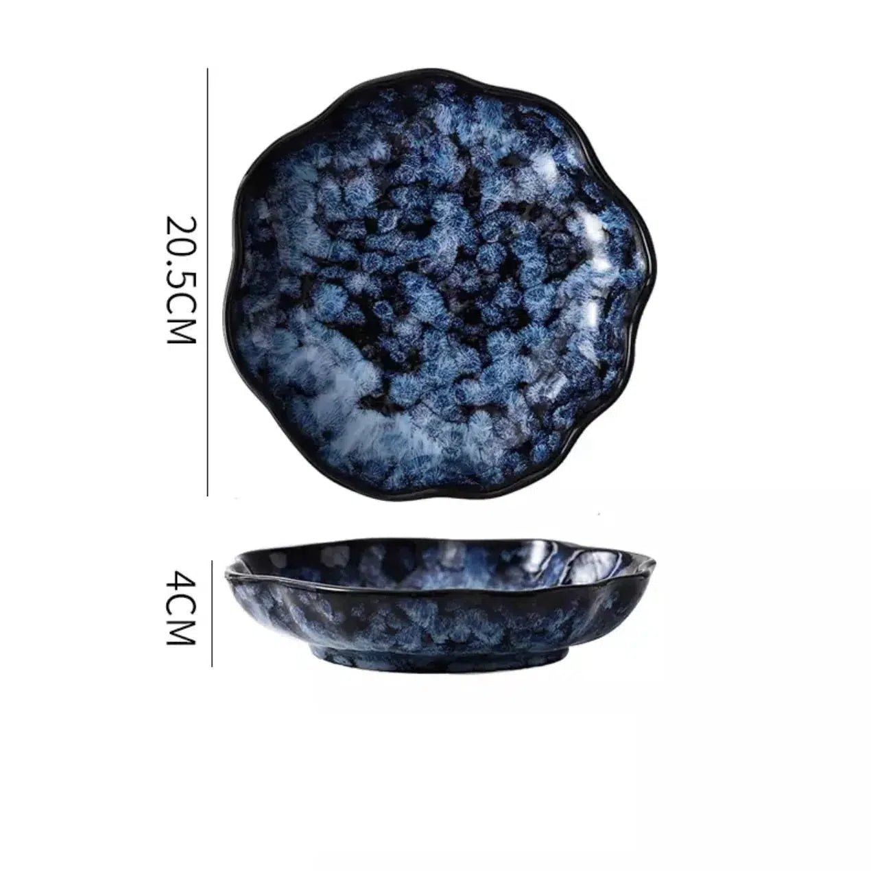 Cat Blue Japanese style Tableware - Tabby Lighting
