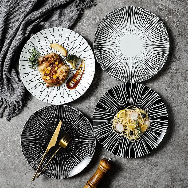 Geo Ceramic Plates - Tabby Lighting