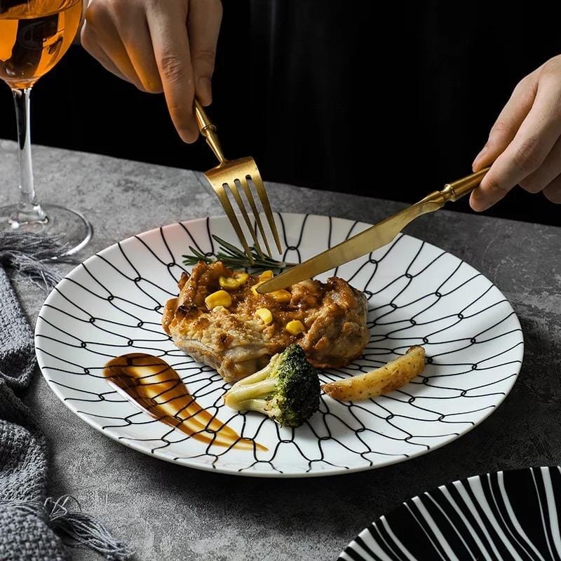 Geo Ceramic Plates - Tabby Lighting