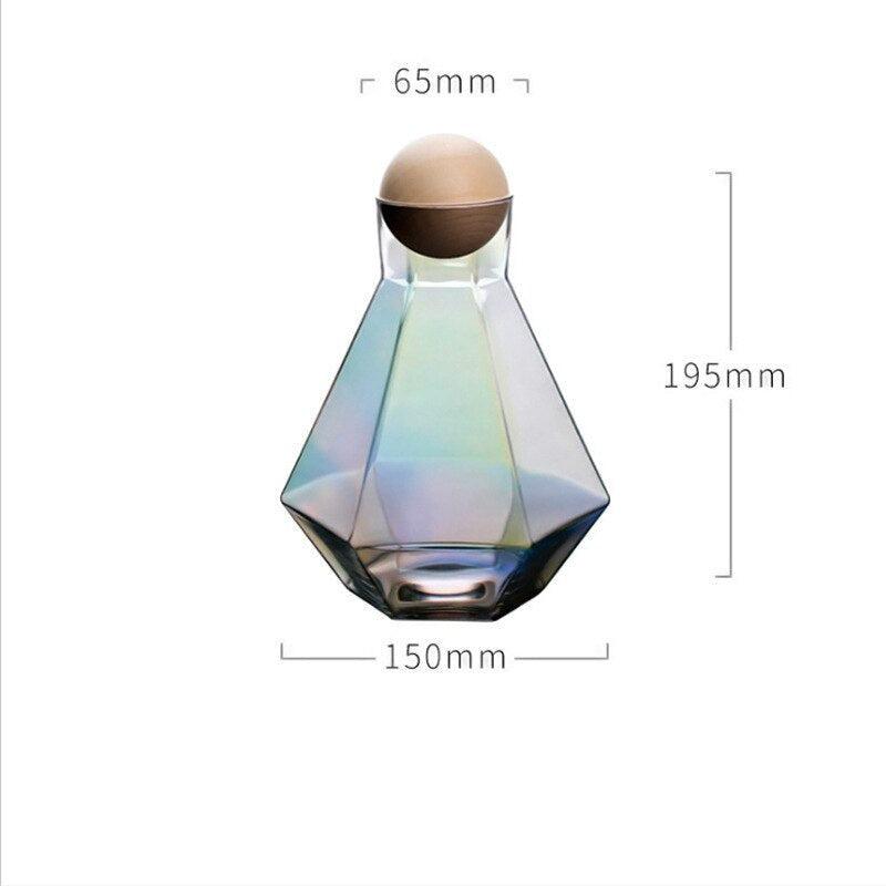 Hexagonal glass Pitcher set - Tabby Lighting