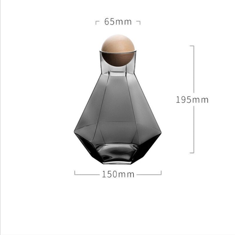 Hexagonal glass Pitcher set - Tabby Lighting