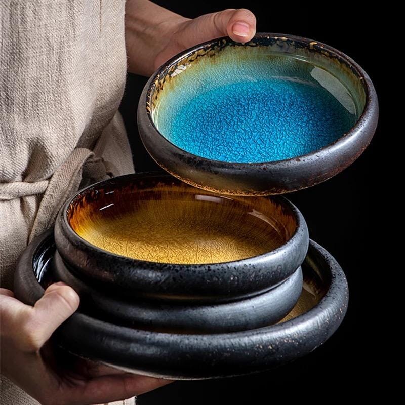 Japanese Glaze Ceramic Plates - Tabby Lighting