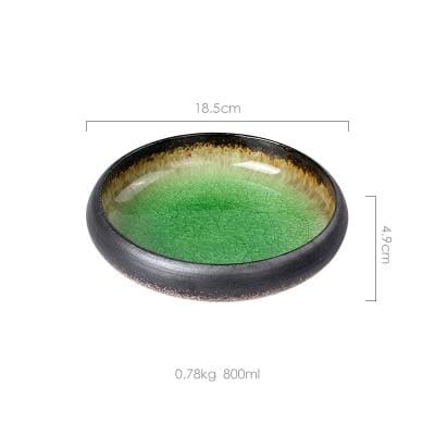 Japanese Glaze Ceramic Plates - Tabby Lighting