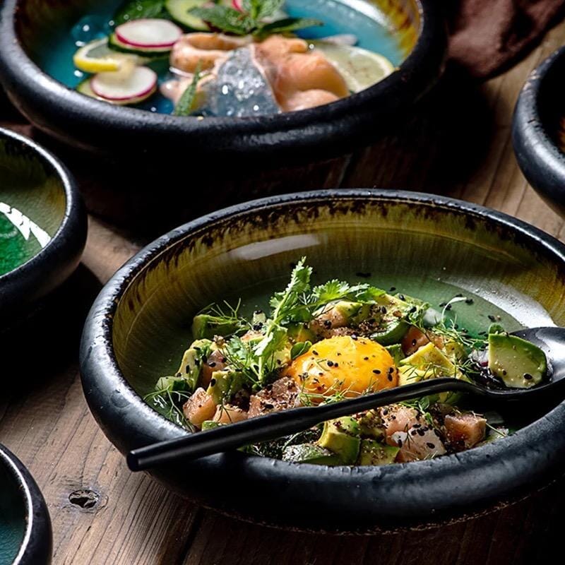 Japanese Glaze Ceramic Plates - Tabby Lighting