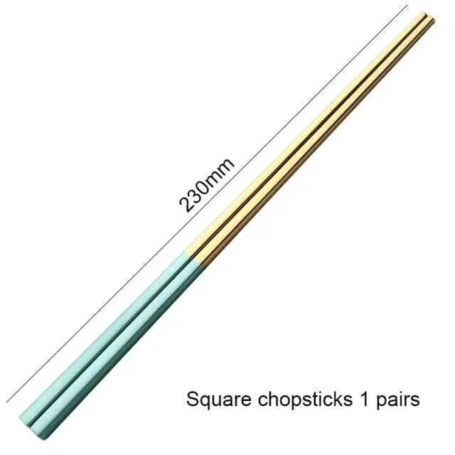 Mint Green + Gold Cutlery Set - Tabby Lighting