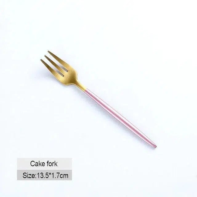 Pink + Gold Cutlery Set - Tabby Lighting