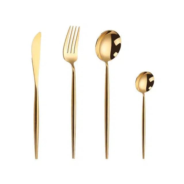 Polished Gold Cutlery Set - Tabby Lighting
