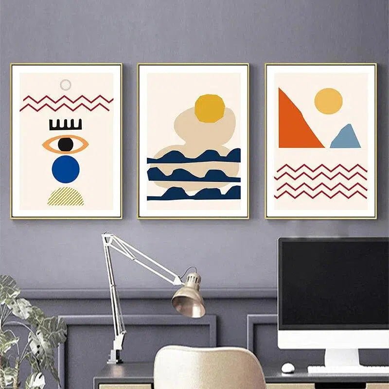 Scandinavian abstract Prints - Tabby Lighting