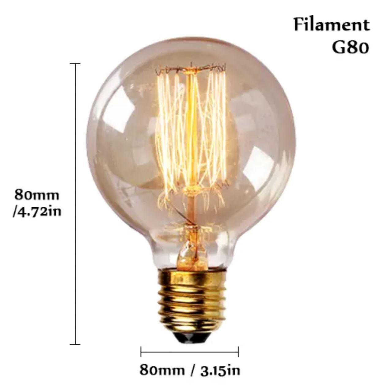 Vintage E27 Filament Light Bulbs - Tabby Lighting