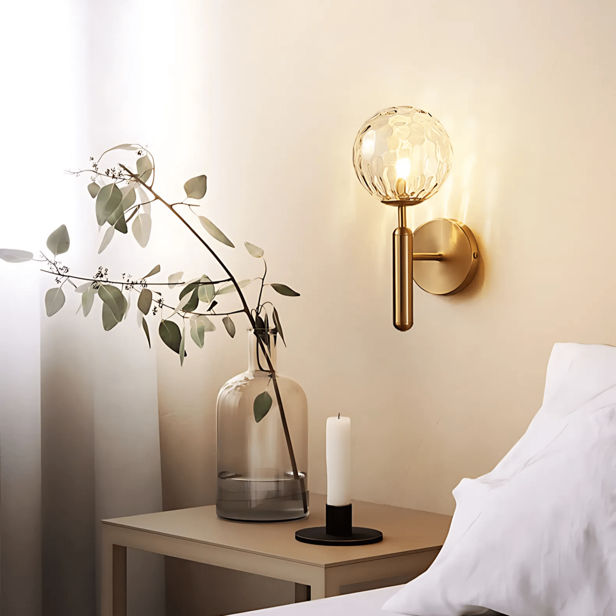 Bauer Brass Wall Light - Tabby Lighting