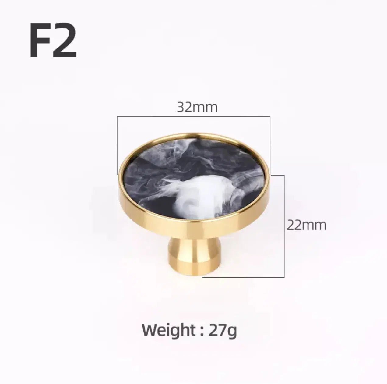 Brass and Stone Handles - Tabby Lighting