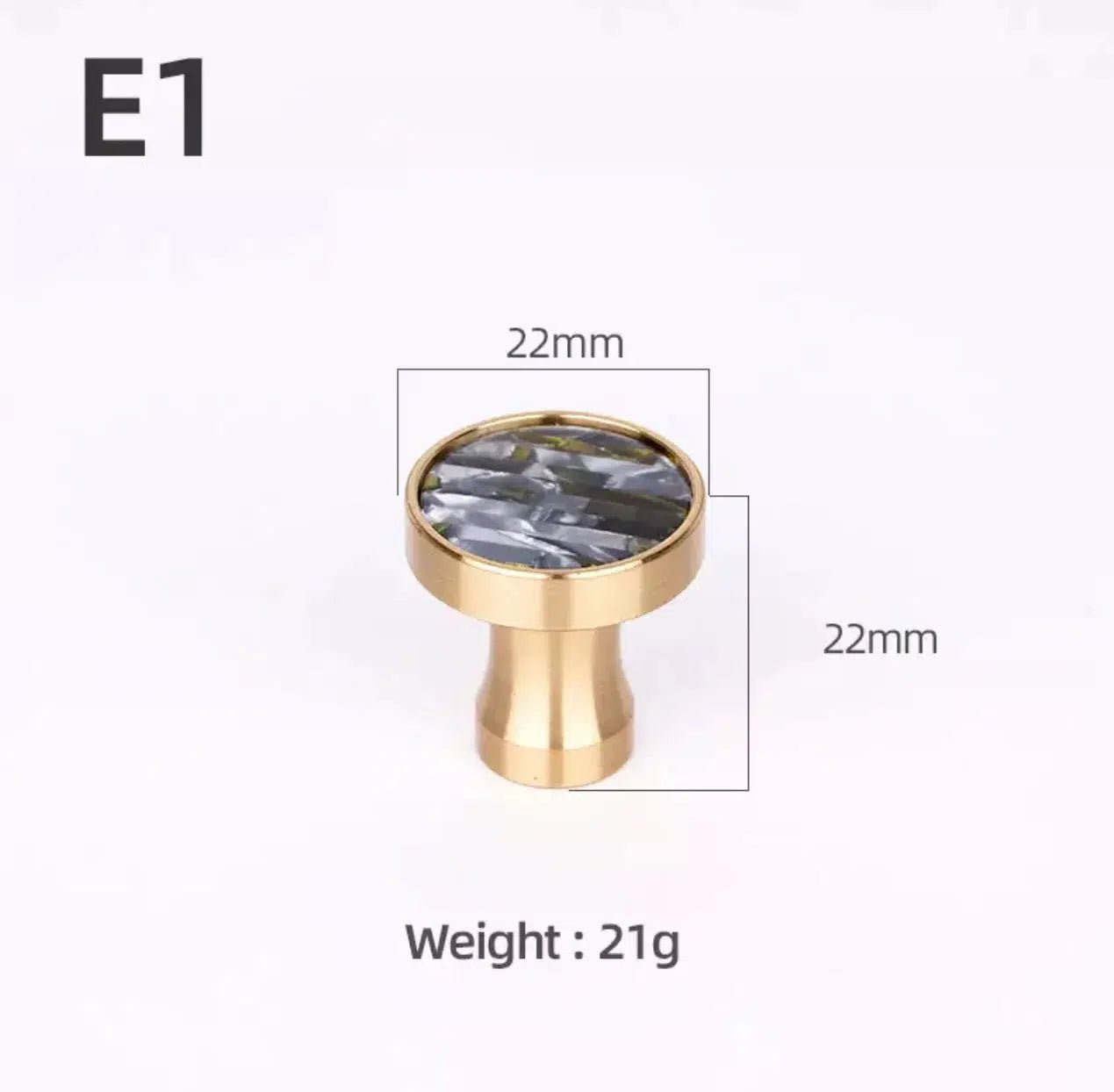 Brass and Stone Handles - Tabby Lighting