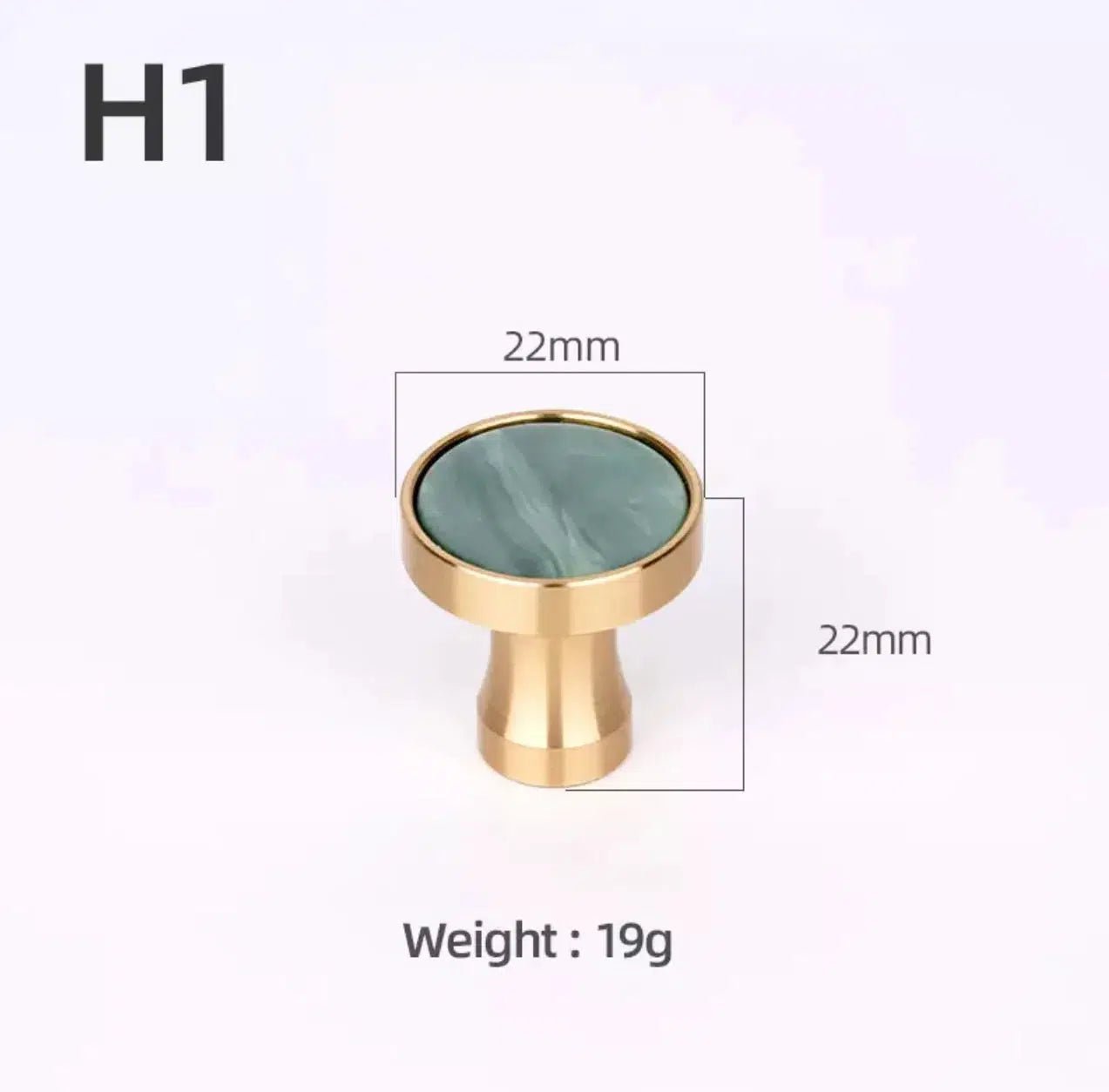 Brass and Stone Handles - Tabby Lighting