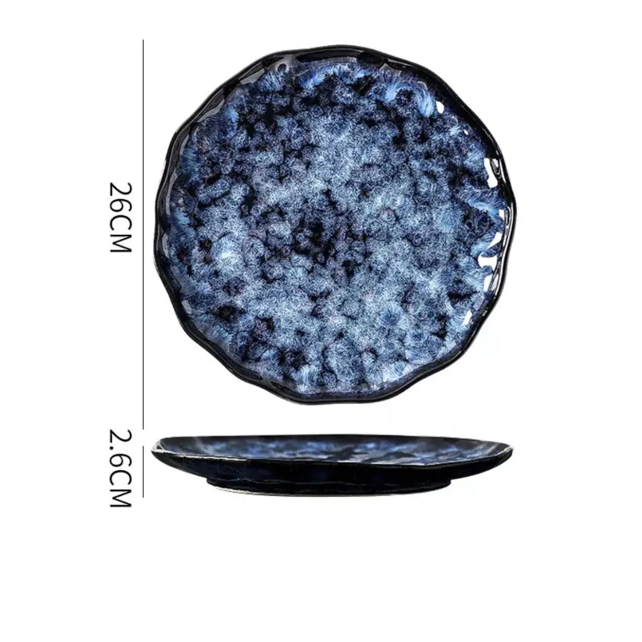 Cat Blue Japanese style Tableware - Tabby Lighting