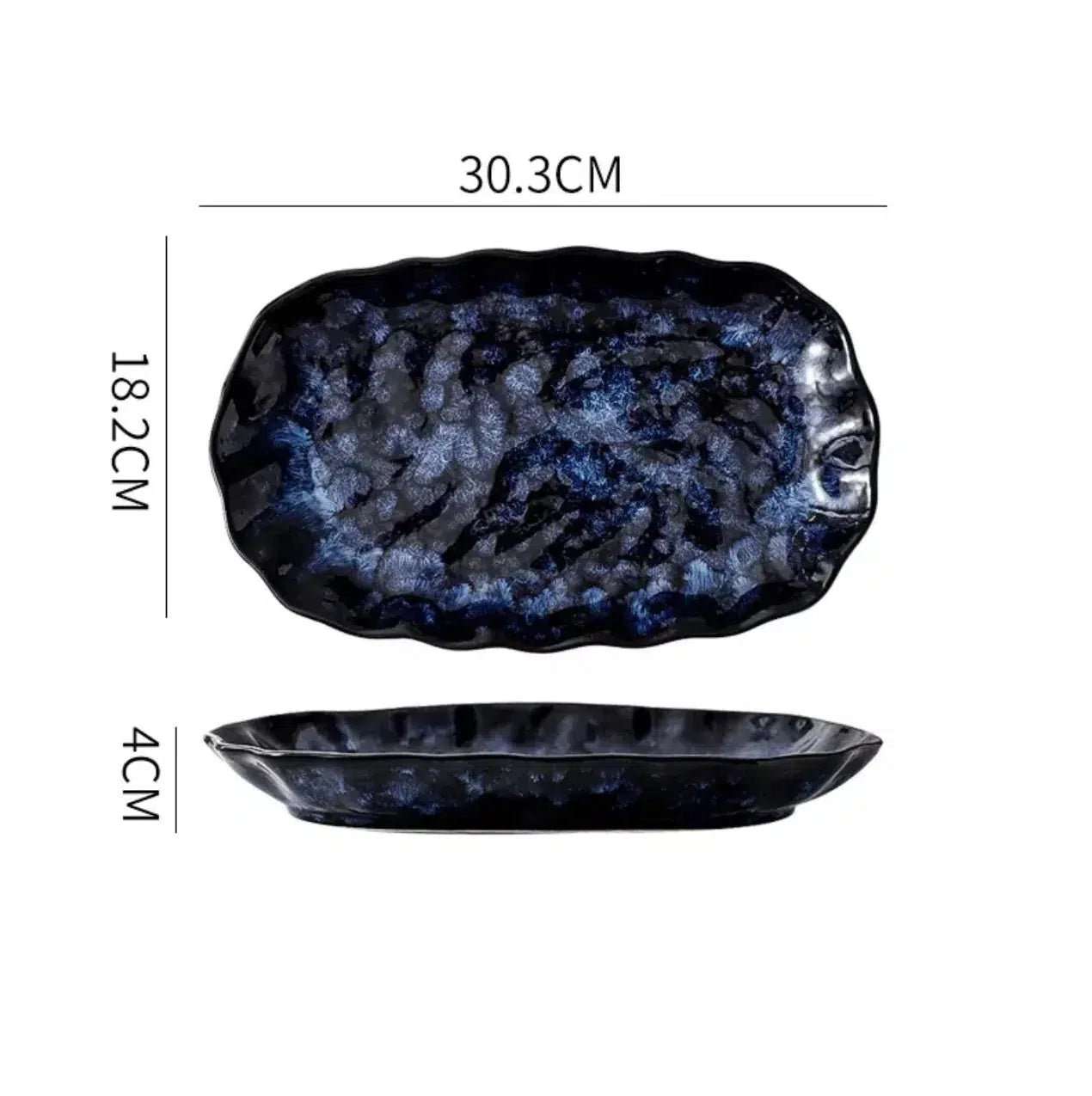 Cat Blue Japanese style Tableware - Tabby Lighting