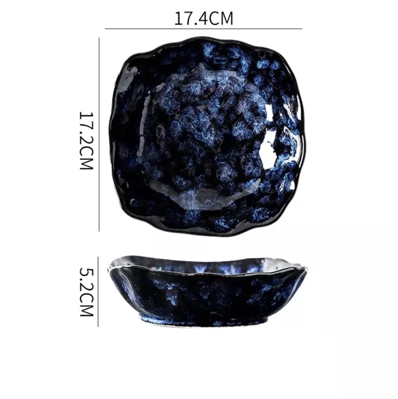 Cat Blue Japanese style Tableware - Tabby Lighting