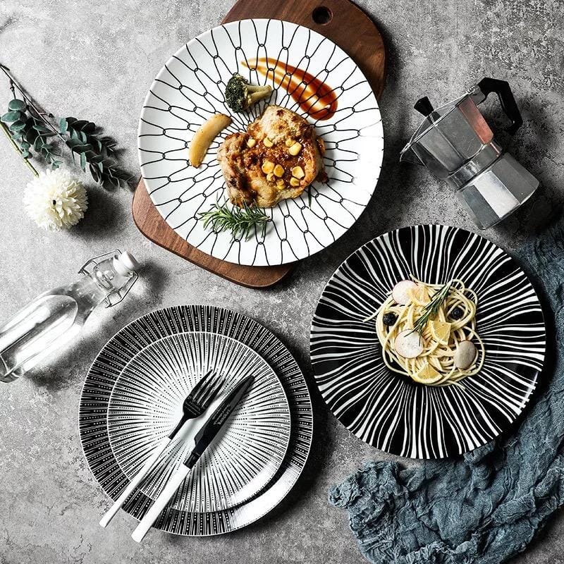 Geo Ceramic Plates - Tabby Lighting