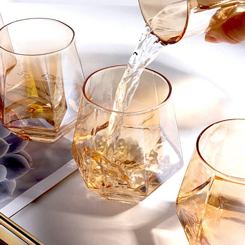 Hexagonal glass Pitcher set - Tabby Lighting