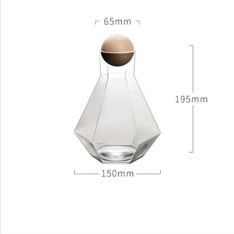 Hexagonal glass Pitcher set - Tabby Lighting