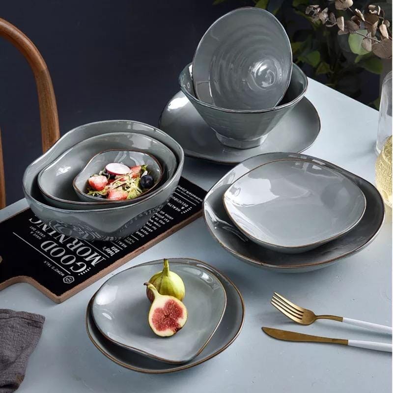 Irregular Ceramic Dishes + Plates - Tabby Lighting