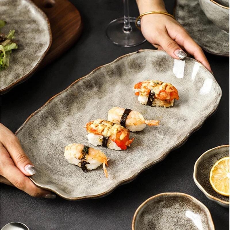 Irregular Stone Grain Bowls + Plates - Tabby Lighting