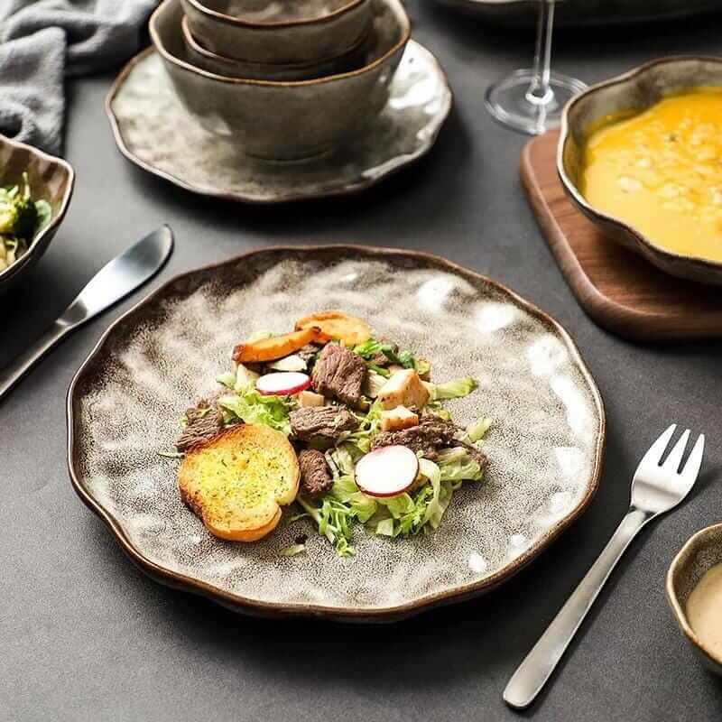 Irregular Stone Grain Bowls + Plates - Tabby Lighting