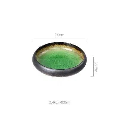 Japanese Glaze Ceramic Plates - Tabby Lighting