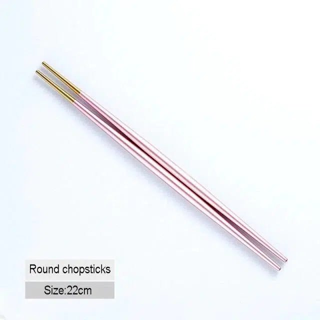 Pink + Gold Cutlery Set - Tabby Lighting