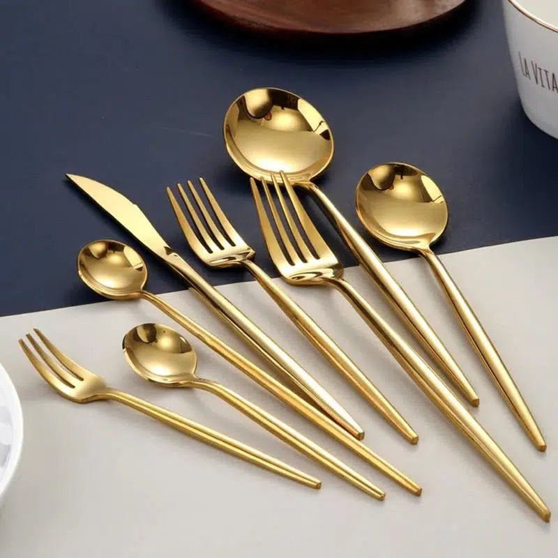 Polished Gold Cutlery Set - Tabby Lighting