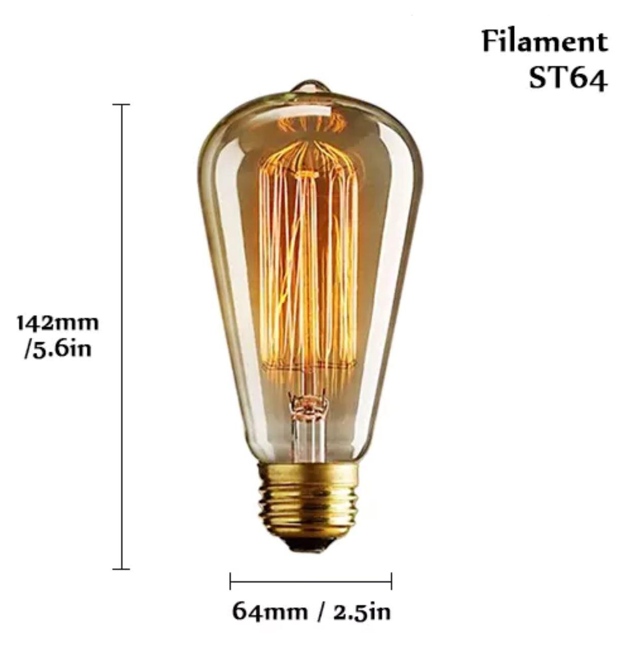Vintage E27 Filament Light Bulbs - Tabby Lighting